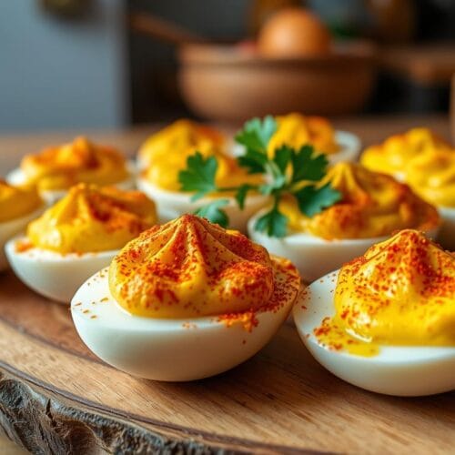 Air Fryer Fried Deviled Eggs