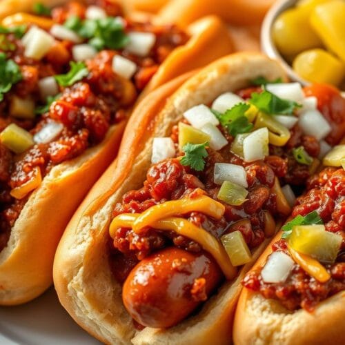 Air Fryer Chili Dogs